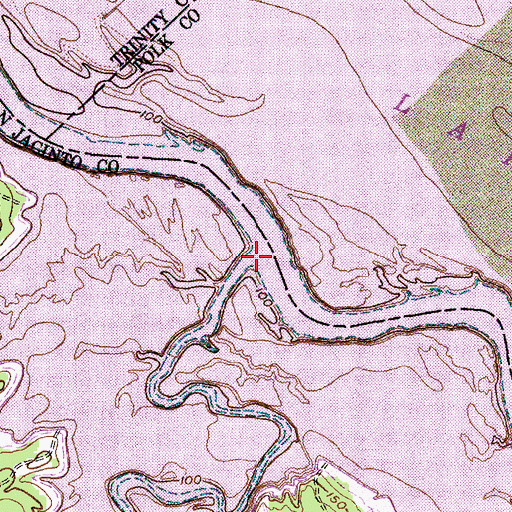Topographic Map of Palmetto Creek, TX