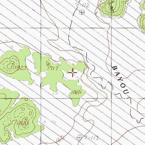 Topographic Map of Parker Cemetery, TX
