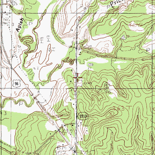 Topographic Map of Parker Cemetery, TX