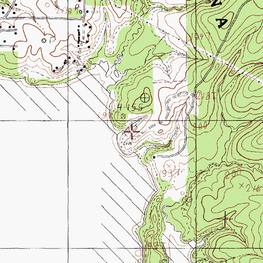 Topographic Map of Patterson Cemetery, TX