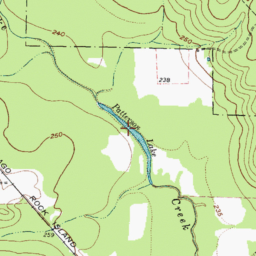 Topographic Map of Patterson Lake, TX