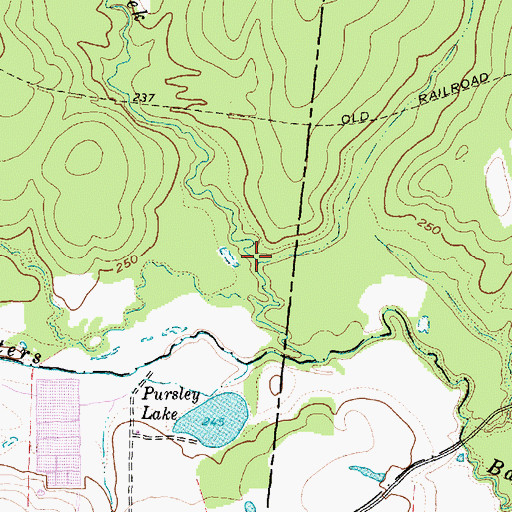 Topographic Map of Pea Creek, TX