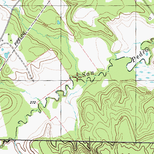 Topographic Map of Peter Branch, TX