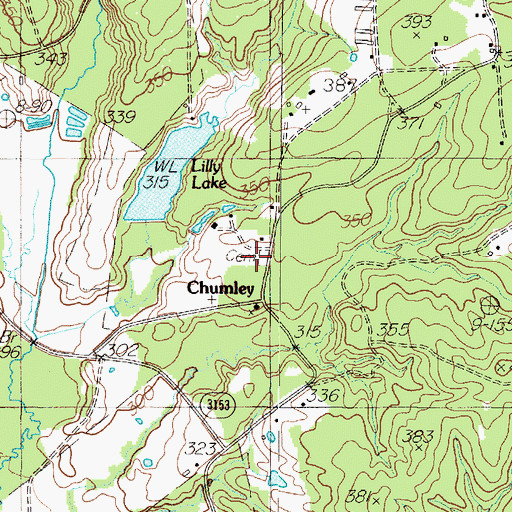 Topographic Map of Pickard Cemetery, TX