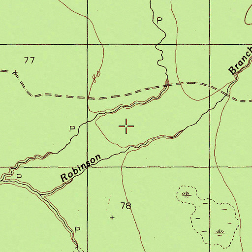 Topographic Map of Pickering Creek, TX