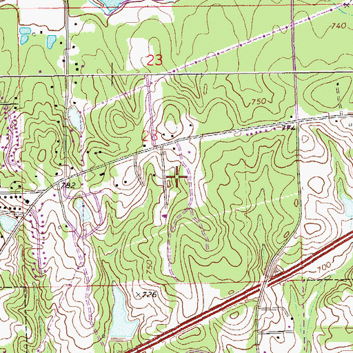 Topographic Map of Orr Estates, AL