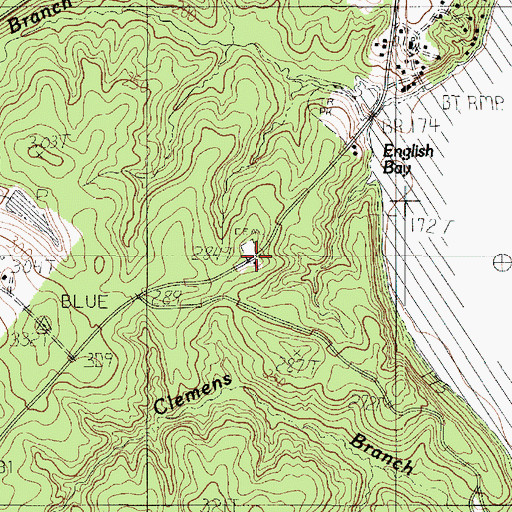 Topographic Map of Pleasant Hill Church, TX
