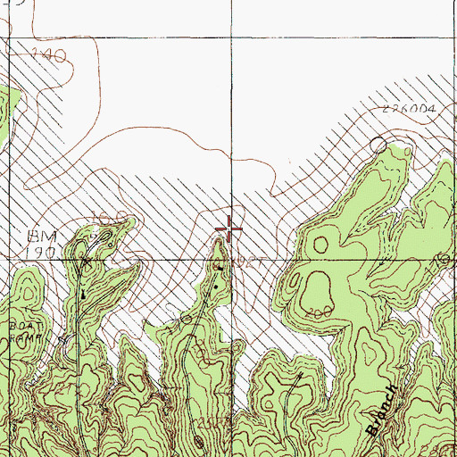 Topographic Map of Plum Ridge Church, TX