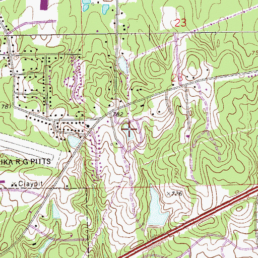 Topographic Map of Orr Estates Pond, AL