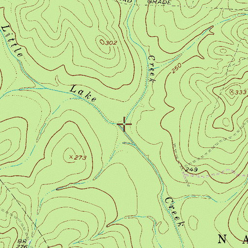 Topographic Map of Pole Creek, TX