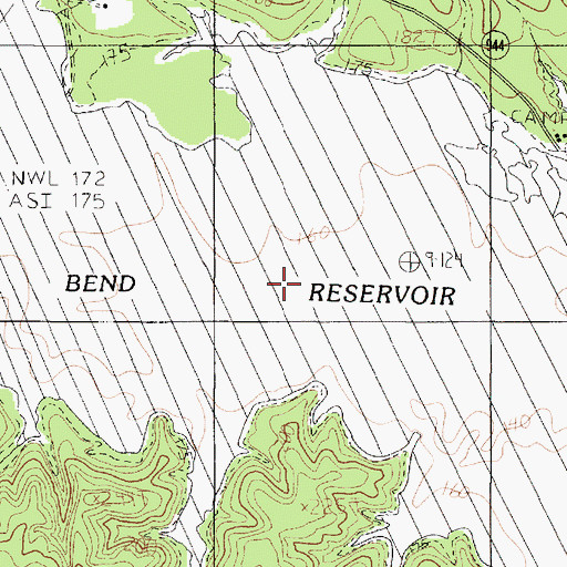 Topographic Map of Pot Branch, TX