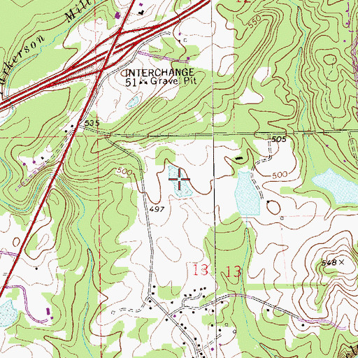 Topographic Map of Pam Lake, AL