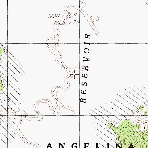 Topographic Map of Prairie Creek, TX