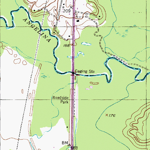 Topographic Map of Procella Creek, TX