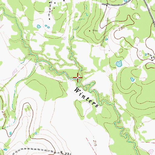 Topographic Map of Pumpkin Creek, TX