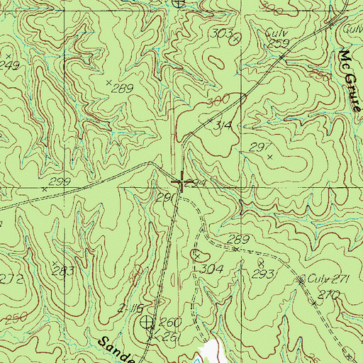 Topographic Map of Ragtown, TX