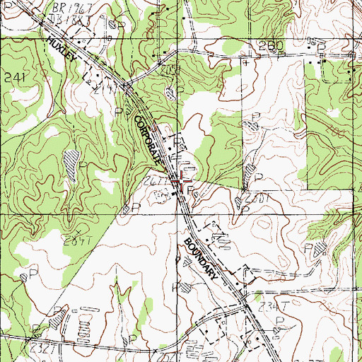 Topographic Map of Rayborn Church, TX