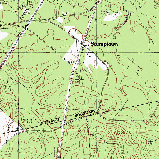 Topographic Map of Remlig Cemetery, TX