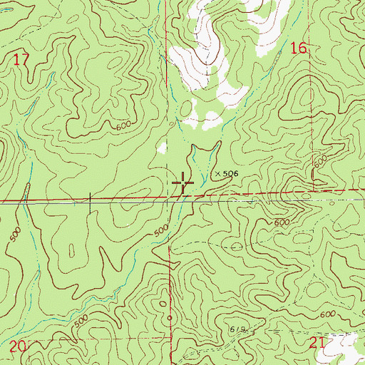 Topographic Map of Pine Grove School (historical), AL