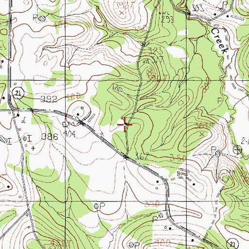 Topographic Map of Rock Springs Church, TX