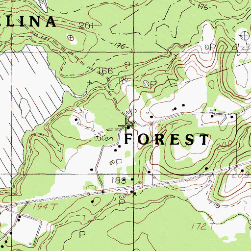 Topographic Map of Saint John Church, TX