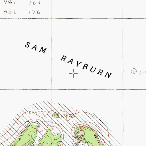 Topographic Map of Salt Lick Branch, TX
