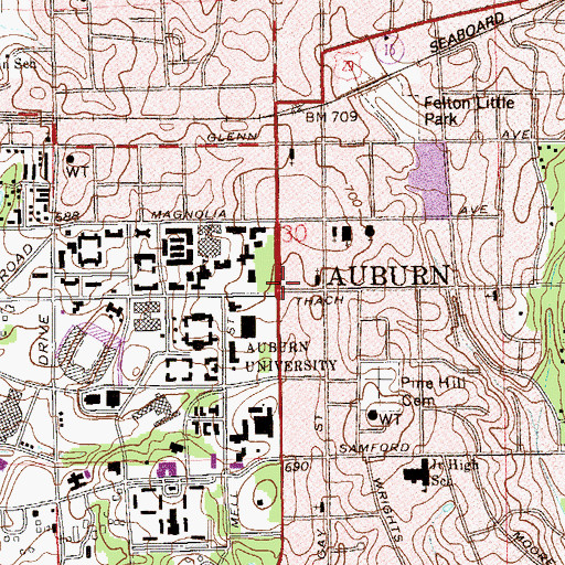 Topographic Map of Presbyterian Church Number One (historical), AL