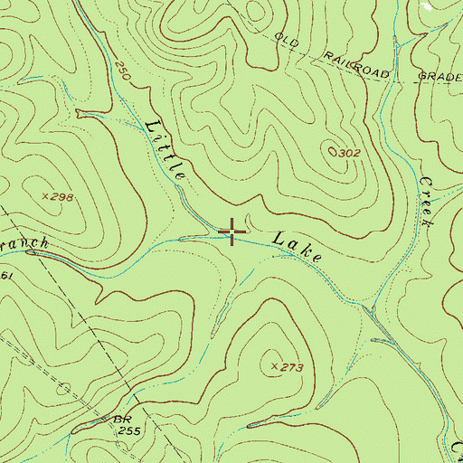 Topographic Map of Sand Branch, TX