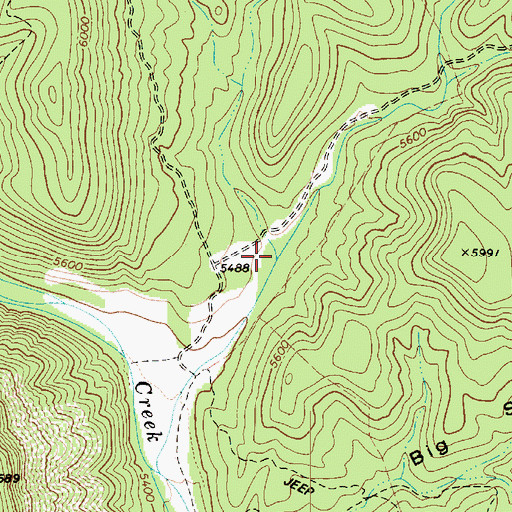 Topographic Map of Willow Creek, AZ