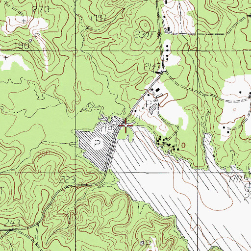 Topographic Map of Sanders Creek, TX