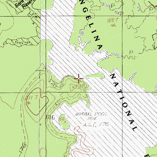 Topographic Map of Sandy Creek, TX