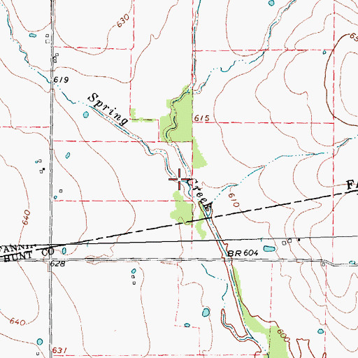 Topographic Map of Shawnee Creek, TX