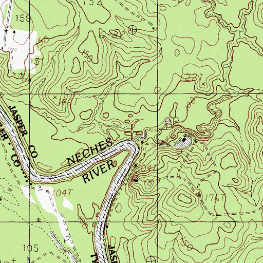 Topographic Map of Shearwood Creek, TX