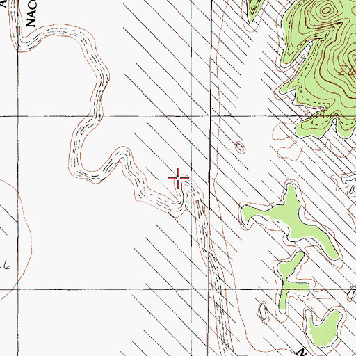Topographic Map of Shirley Creek, TX