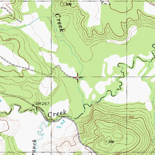 Topographic Map of Silver Creek, TX