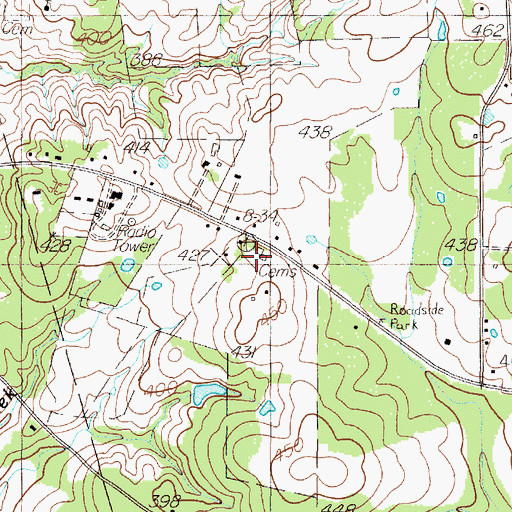 Topographic Map of Smith Cemetery, TX