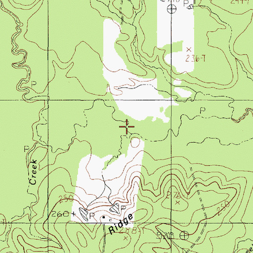 Topographic Map of Smith Creek, TX