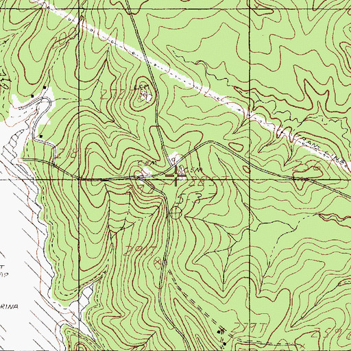Topographic Map of Smyrna Cemetery, TX