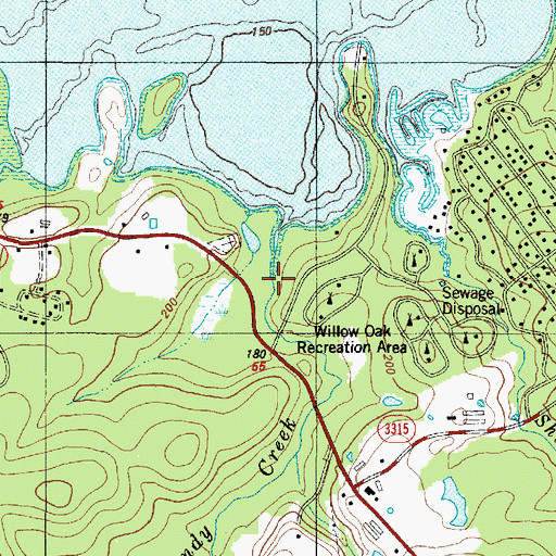 Topographic Map of South Prong Creek, TX