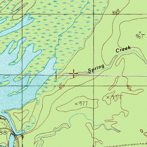 Topographic Map of Spring Creek, TX