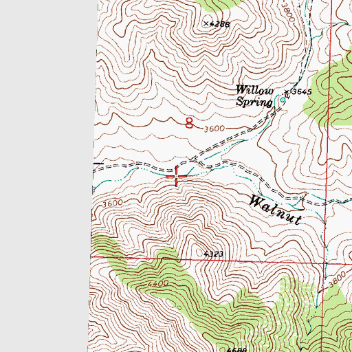 Topographic Map of Willow Creek, AZ