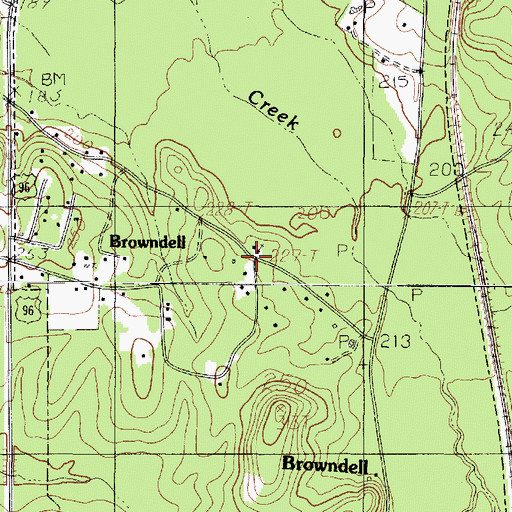 Topographic Map of Spring Hill Church, TX