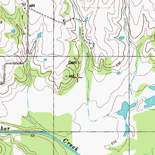 Topographic Map of Stancel Cemetery, TX