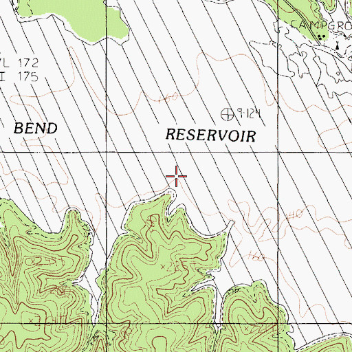 Topographic Map of Staveyard Branch, TX