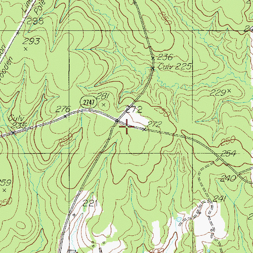 Topographic Map of Strong School, TX
