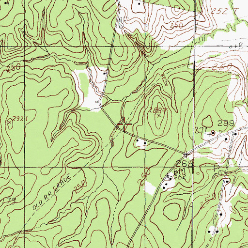 Topographic Map of Suttons Mill, TX