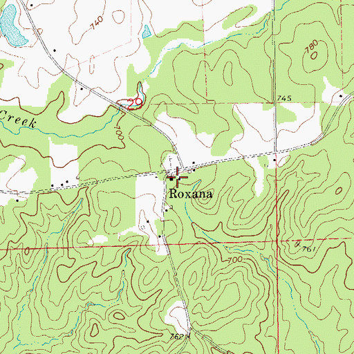 Topographic Map of Roxana Methodist Church, AL