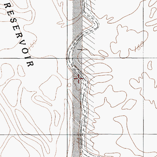 Topographic Map of Tenaha Bayou, TX