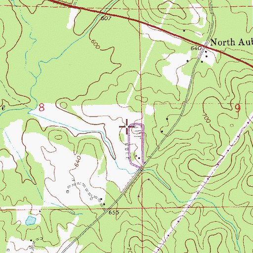 Topographic Map of Roxana School (historical), AL