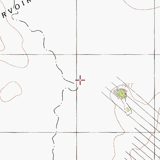 Topographic Map of Tiger Creek, TX